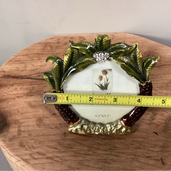 Vintage & Beautiful Ashleigh Manor Pewter Crafted Picture Frame - Palms / Stones - Picture 11 of 12